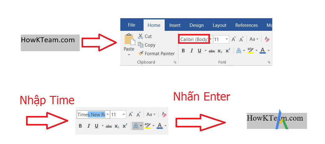 Font, cỡ chữ, thay đổi chữ hoa, chữ thường trong Microsoft Word ...