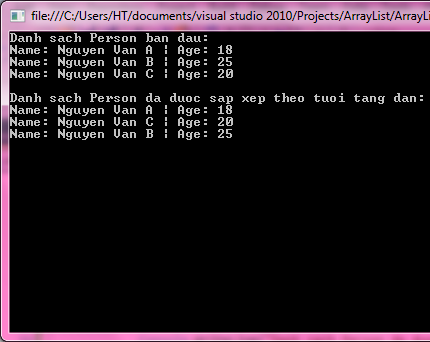 ArrayList trong C#,ListObject ,Capacity  ,AddRange,ICollection ,ListObject,BinarySearch,Contains,GetRange,IndexOf,InsertRange,LastIndexOf,Reverse,ToArray