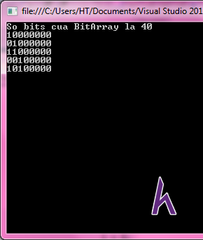 BitArray trong C#,Xor,SetAll