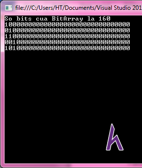 BitArray trong C#,Xor,SetAll