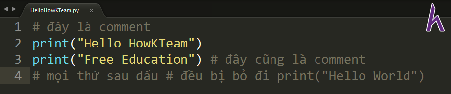 Cách ghi chú trong Python