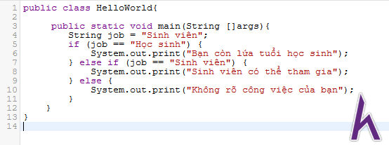 Cấu trúc rẽ nhánh trong Java, if trong java, java cơ bản, java hướng đối tượng, java OOP