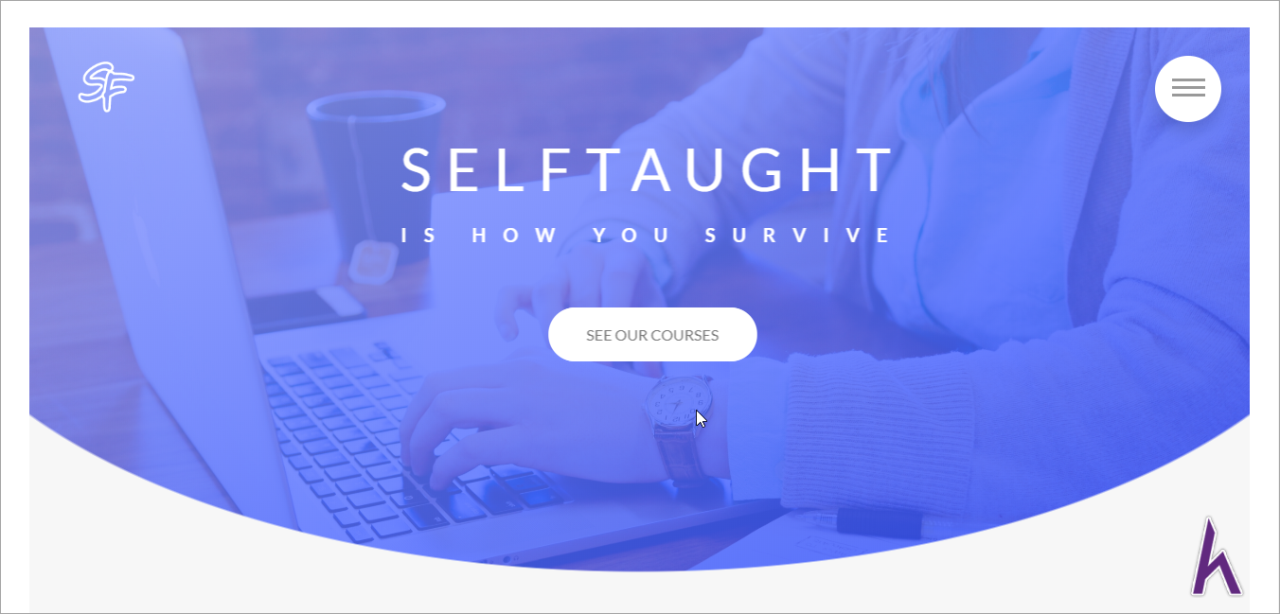 Code header của project Landingpage 2019, css, sass, landing page, howkteam