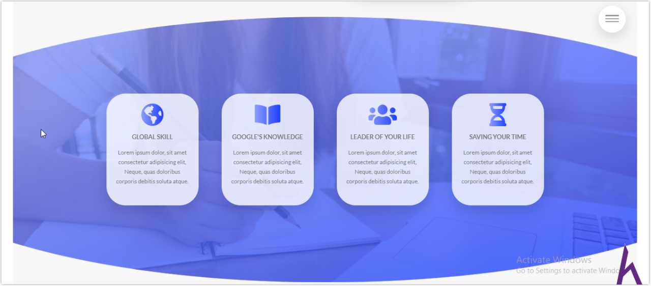 Code Skills section cho website Landing Page