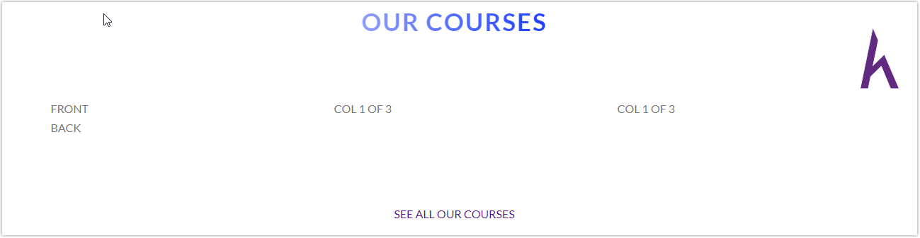 Tạo hiệu ứng Rotate cho Card Component trong Courses Section , Landing page, CSS, SASS, HTML