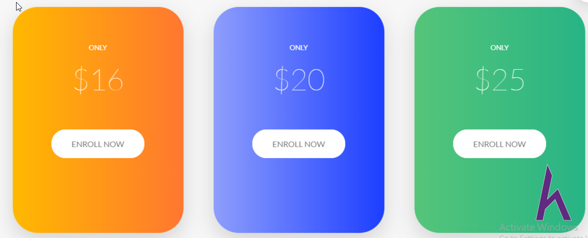 Kết thúc quá trình code phần courses section  , Landing page, CSS, SASS, HTML