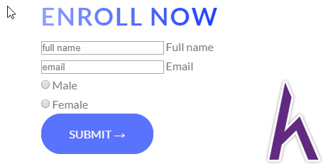 Code HTML và CSS cho Enroll Section, CSS, SASS, Landing page, Front end cơ bản,