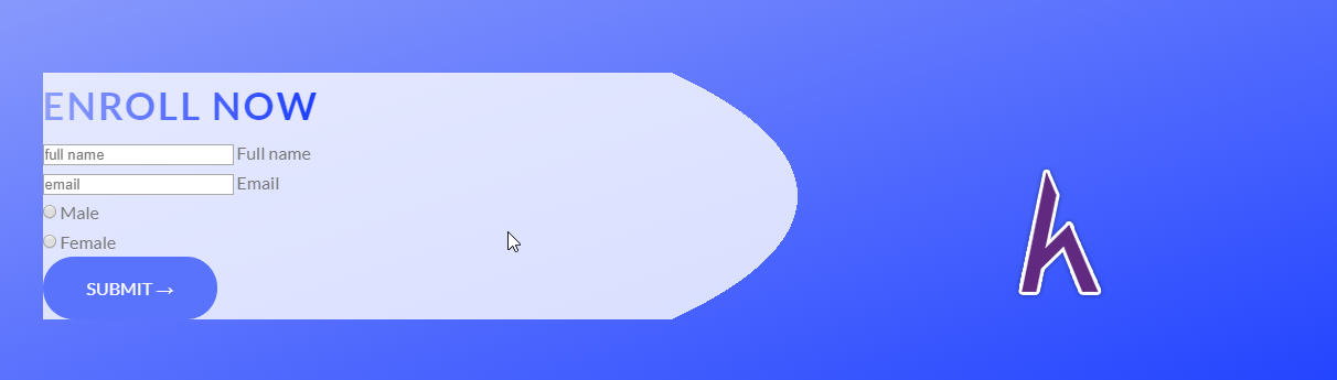 Code HTML và CSS cho Enroll Section, CSS, SASS, Landing page, Front end cơ bản,